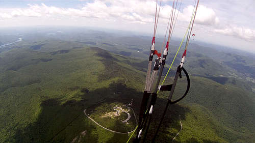 Mt. Greylock as seem from paraglider which launched from the summit.