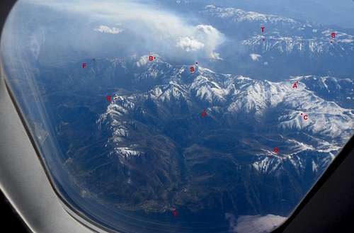 south Chelan Mountains - aerial view