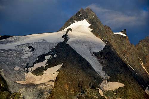 Close-up on Grossglockner in the early morning