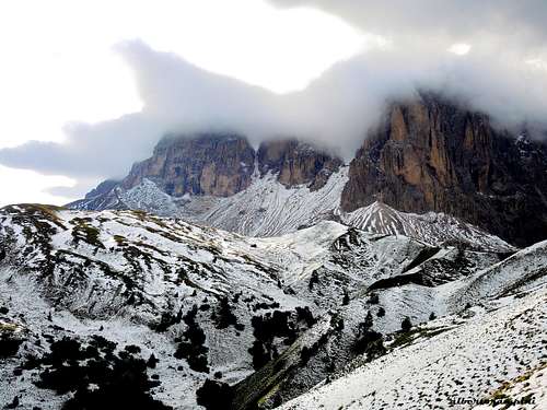 August snowfall in the Dolomites