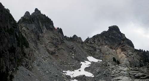 Malachite Peak from 5850' saddle above Panorama Lake