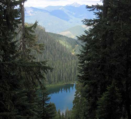 Evans Lake from Rock Lake trail - Malachite Peak north route