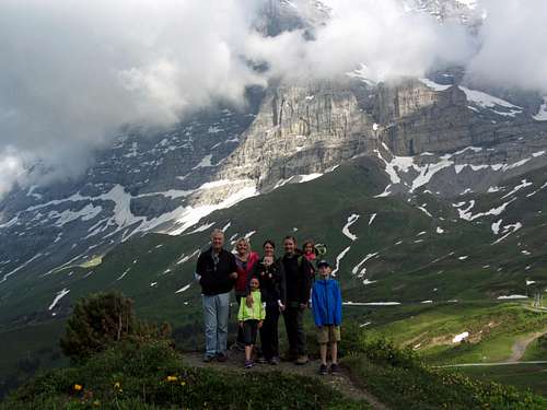 Family pic below Eiger