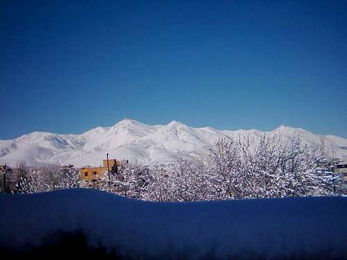 View of Alvand mountain from...