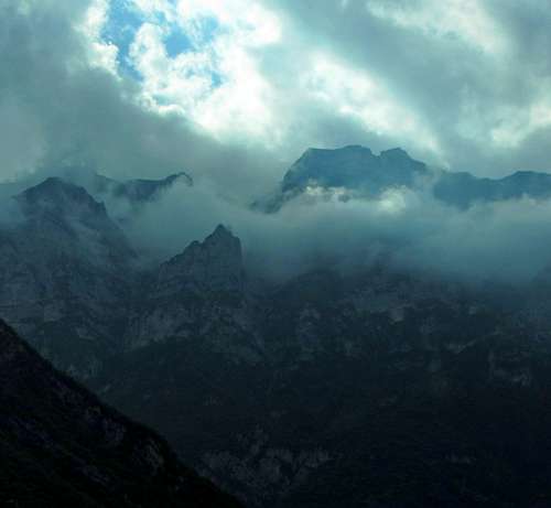 Dolomites in clouds