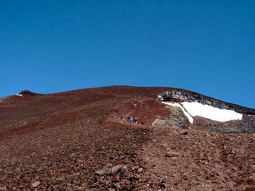 Approach to summit via South...