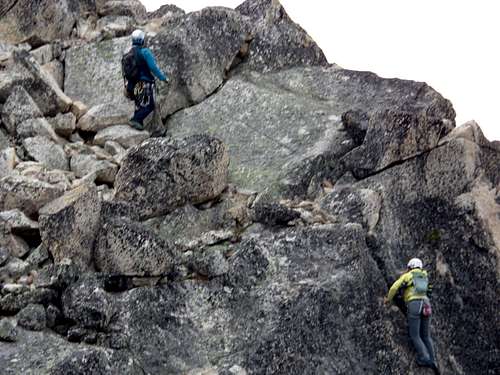 Two climbers on SEWS