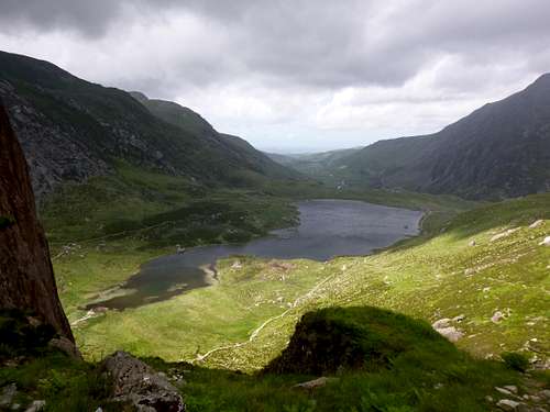 Llyn Idwal from the top of the climb