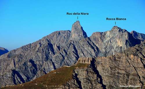 Roc della Niera and Rocca Bianca annotated panorama