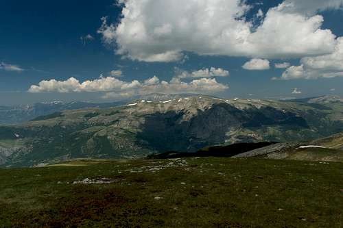 Montagne del Morrone (2061m), Majella (2792m) and Monte Genzana (2170m)