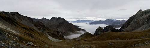 Fog above Valle d'Aosta