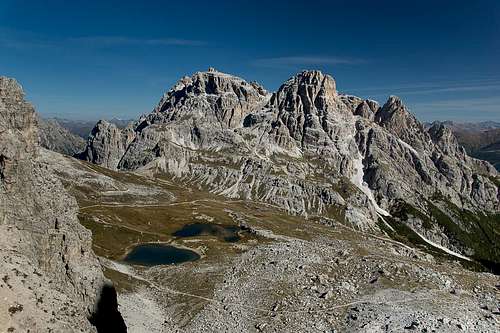 Schusterplatte (2957m) and Innichriedlknoten (2891m) above Bödenseen