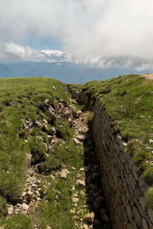 WW I trenches on Monte Altissimo, June 17th 2016