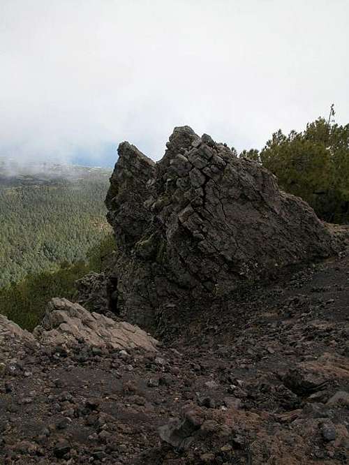 Basalt outcroppings on Pico...