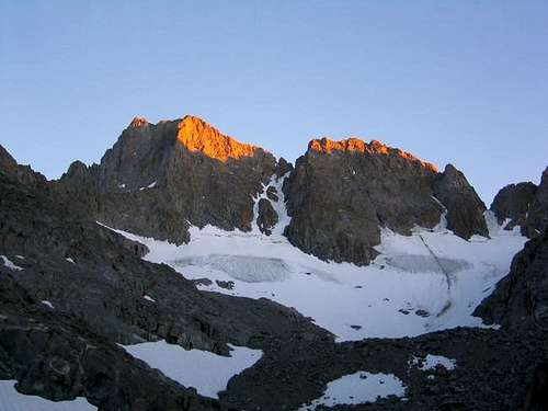 Norman Clyde Peak, left, and...