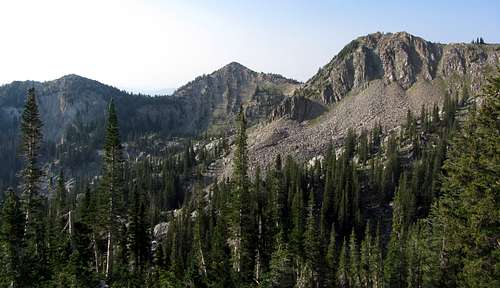 Pioneer Peak, Sunset Peak, & Mount Tuscarora from Mount Millicent