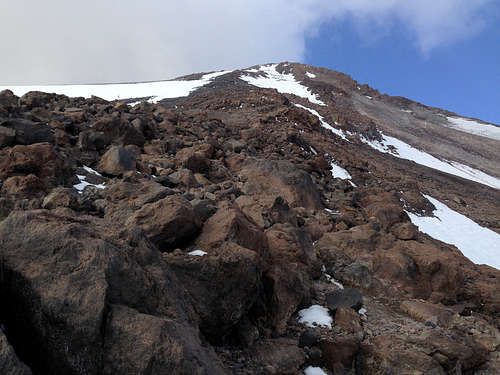 Damavand summit ridge