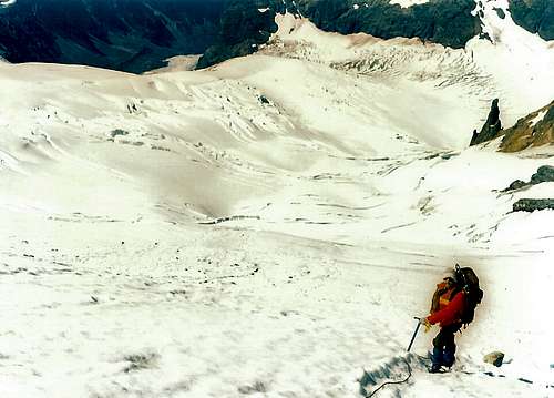 Mt. Baker's steep Deming Glacier