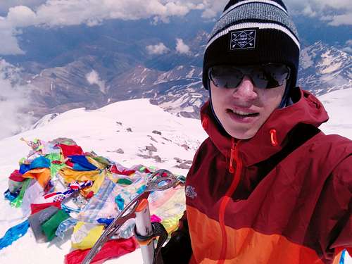 Andrei Eliseev on Elbrus West Summit