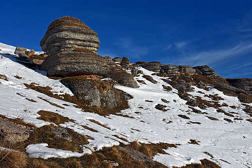 Monti Lessini rock formations
