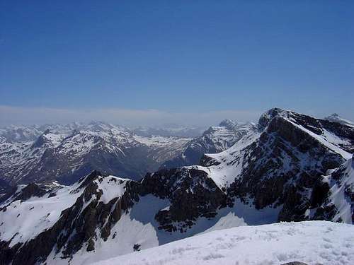 The peak of Aspe (right) with...