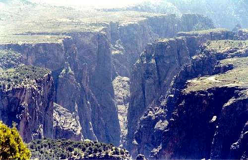 The Black Canyon's steepness...