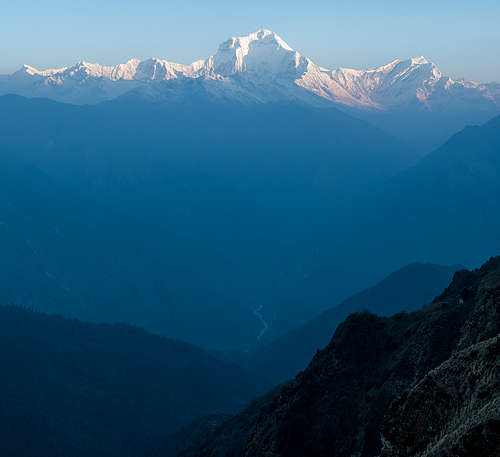 Kali Gandaki river gorge (Andha Galchi) and the Dhaulagiri Himal