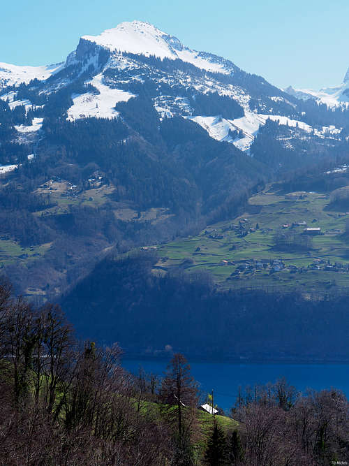 Firzstock rising above Obstalden and the Walensee