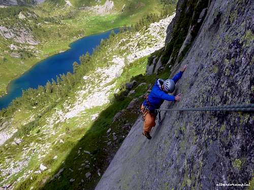 First pitch of the route Due neuroni e una sinapsi