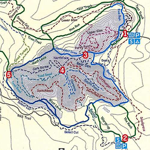 Levis Mound Trails Map, courtesy Clark County Parks Dept.
