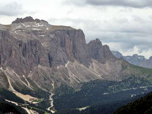 Sella Group seen from Col Raiser in Val Gardena