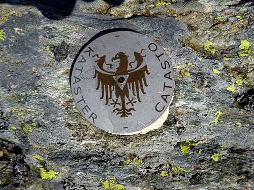 Benchmark on the summit of Picco Palù