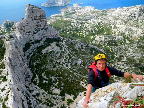 Stunning view of the Calanques des Goudes seen from Rocher St Michel d'eau douce