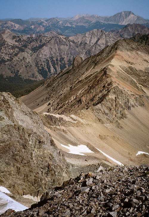 Summit photo - looking north toward Castle Peak