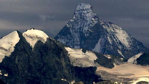 Matterhorn and Mont Duran from Val d`Anniviers