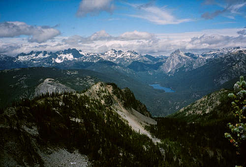 Summit view - looking northwest toward Alpine Lakes crest