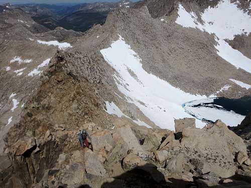 On the NW arête of Mount Haeckel