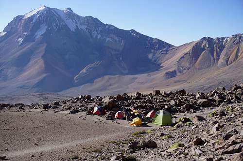 Cerro Nocarani (18,976 ft / 5,784 m) from Chachani BC