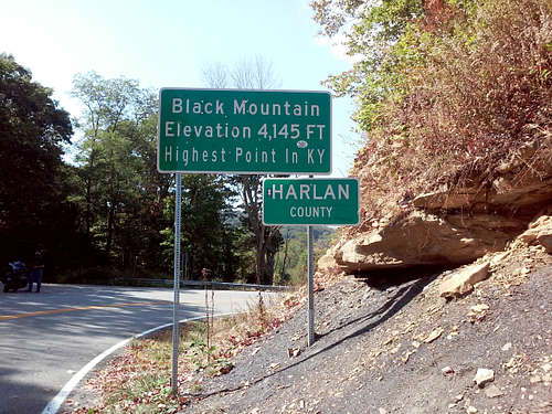 Black Mtn, KY - Highway 160 Marker
