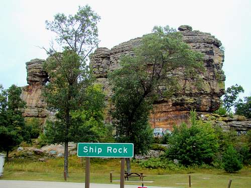 Ship Rock, near Roche-a-Cri, along Highway 21