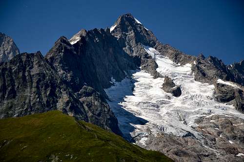 The Swiss side of the three-nations mountain Mont Dolent