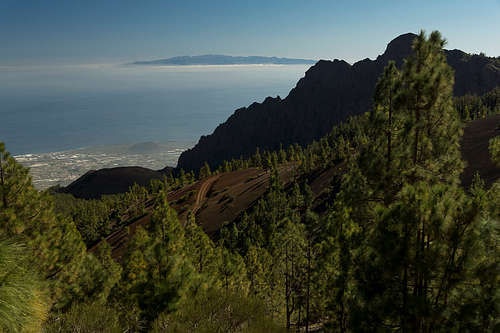 Looking from Mirador de la Crucita to Gran Canaria