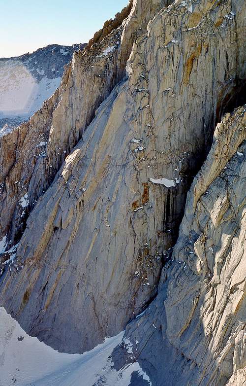 View on Route East Face Whitney 1977 Jan