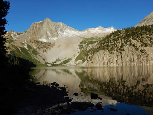 Snowmass Lake with Snowmass Peak and Snowmass Mountain in the background