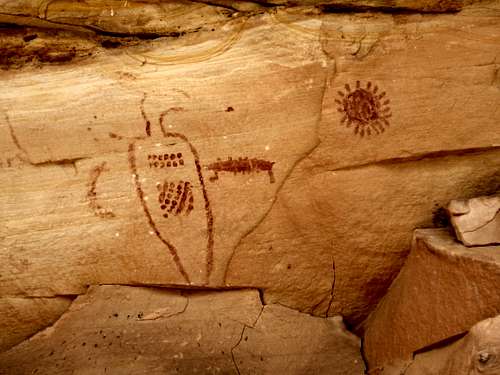 Pictographs in McDonald Canyon
