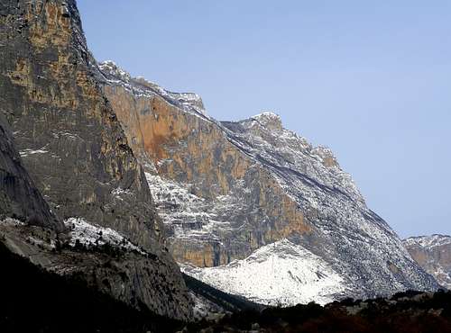 Monte Brento after a December snowfall
