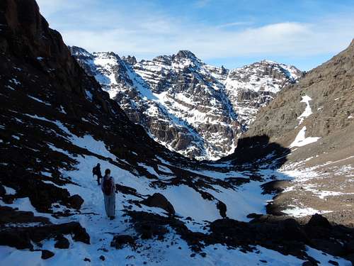 Descending from the Toubkal Hut