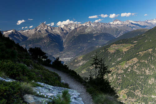Panorama of Bernese Alps from South