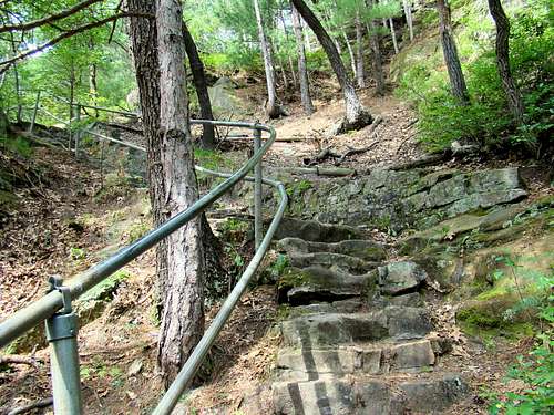 Mill Bluff Trail Upper Stairway