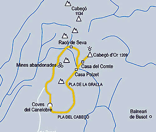 Map of Cabeçó d'Or trail